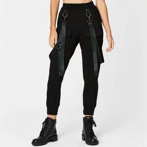 Carmar EDGY CHIC Black Harness Cargo Joggers